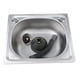 thumbnail image 2 of Fregadero de cocina de un solo tazón para empotrar, fregadero para lavar platos, lavabo profundo, accesorios de cocina, lavabo para baños, inodoros, 2 of 9