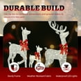 thumbnail image 3 of CZBZ Outdoor Christmas Yard Decorations, 5FT 3-Piece Lighted Christmas Reindeer Family Set Outdoor Decorations, Weather Proof Sparkling Deer of 3 Christmas Ornament Home Decor Pre-lit 290 LEDLights, 3 of 11