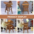 thumbnail image 3 of KAKOWELY Silla alta de madera en miniatura, juguete educativo de madera, silla alta para juegos de rol para niños, 3 of 5