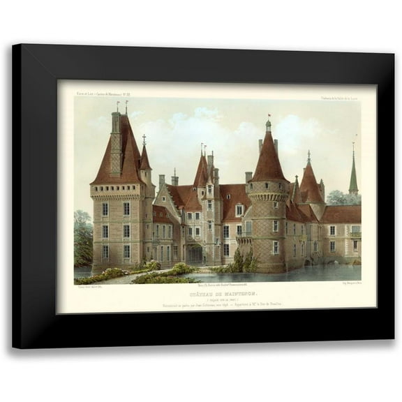 Petit, Victor 14x11 Black Modern Framed Museum Art Print Titled - French Chateaux IV