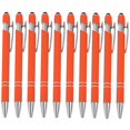 thumbnail image 1 of HAOAN Ballpoint Pen with Stylus Tip  Soft Touch Click Metal Pen  1.0mm Medium Point  Black Ink  10 Count, 1 of 3