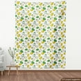 thumbnail image 4 of Ambesonne Fruit Fabric by the Yard Upholstery, Fresh Pear Slices and Leaves, 10 Yards, Green Earth Yellow White, 4 of 5