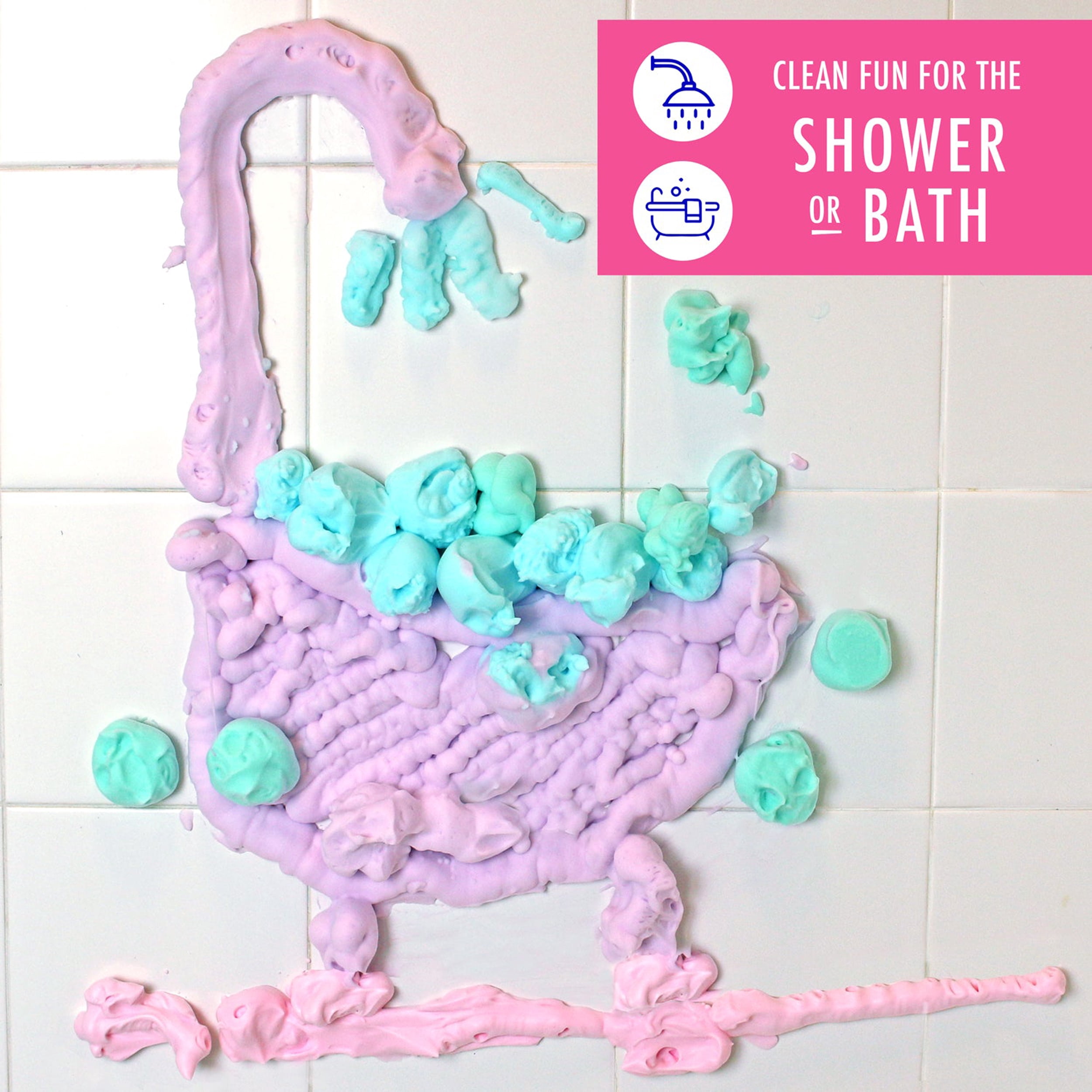 Mr. Bubble Foam Soap Twin Pack with Frosting & Nozzles, Rotating Sensory Colors & Scents, 16 oz