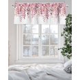 thumbnail image 5 of Pink Eucalyptus Valances for Windows Leaves Abstract Branch Farmhouse Retro Leaf Valance Rod Pocket Short Window Treatments Curtains for Kitchen Bathroom Living Room Bedroom, 42 x 12 Inch, 5 of 7