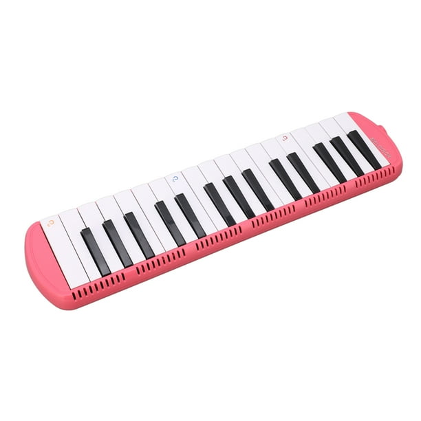 32 Teclas de piano melodica, soprano melodica instrumento de aire piano pianica con tubo y bolsa, instrumento musical para principiantes, adultos, portátiles y livianos, 32 teclas