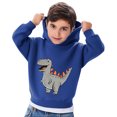 thumbnail image 2 of JSGEK Cute Print Hoodie Long Sleeve Stylish Soft Fabric Comfortable Casual Sweatshirt for Children Perfect for Daily Wear Holiday Gift Blue 3 Years, 2 of 7