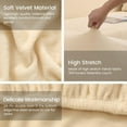 thumbnail image 3 of TOPCHANCES 2-Pieces L-Shaped Sectional Sofa Covers, Thicken Velvet Sofa Couch Slipcovers for 3 Seats+3 Seats Corner Couch (Beige), 3 of 7