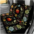 thumbnail image 3 of Pzuqiu 14 Pcs Automotive Seat Cover Accessories Floral Ladybug Front Back Car Seat Covers Auto Steering Wheel Center Console Cushion Pad Seat Belt Headrest Coasters Key Chain Breathable, 3 of 7