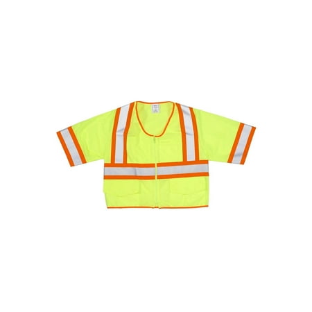 

Mutual Industries High Visibility Sleeveless Safety Vest ANSI Class R3 Lime 4XL (16392-7)