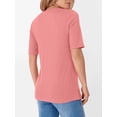 thumbnail image 7 of ANRABESS Womens Half Sleeve Tops Crewneck Shirts Basic Fit Tee Trendy 2026 Spring Summer Business Casual T-Shirts Coral XXL, 7 of 7