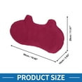 thumbnail image 4 of Almohada Lumbar de Masaje para Asiento de Automóvil Unique Bargains Soporte de Espuma Viscoelástica Diseño Ergonómico 29x50x10cm Ante Rojo Vino 1 Pc, 4 of 6