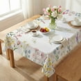 thumbnail image 6 of Sm:)e Blooming Floral Wild Flowers Spring Table Cloth 60 x 60 Inch Square Seasonal Table Cover Polyester Fabric, 6 of 9
