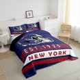 thumbnail image 3 of Erosebridal American Football City Bedding Twin Comforter Set,New York Print Down Comforter,Geometric Stripe Bedding Sets Twin with Comforter,Luxurious Bedroom Decoration Reversible，2 Pieces, 3 of 8