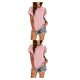 thumbnail image 4 of Sonducket Camiseta de manga corta para mujer, suéter calado bonito estético, blusa para fiesta, trabajo, verano, moda, Top, ropa elegante para Type8 NO8, 4 of 6