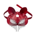 thumbnail image 1 of Accesorio de disfraces de mascarada de media cara Steampunk para baile de graduación de noche, Mardi festivo Rojo, 1 of 7