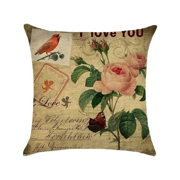 Injueey Funda de almohada de poliéster fácil de limpiar con flores, funda de cojín decorativa y duradera, kztym001-9 duradero y Type3 NO3