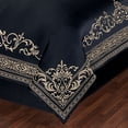 thumbnail image 4 of Kensington Royal Style Bedding, Gold-Embroidered Black Sateen, 11-pc King Comforter Set, 4 of 5