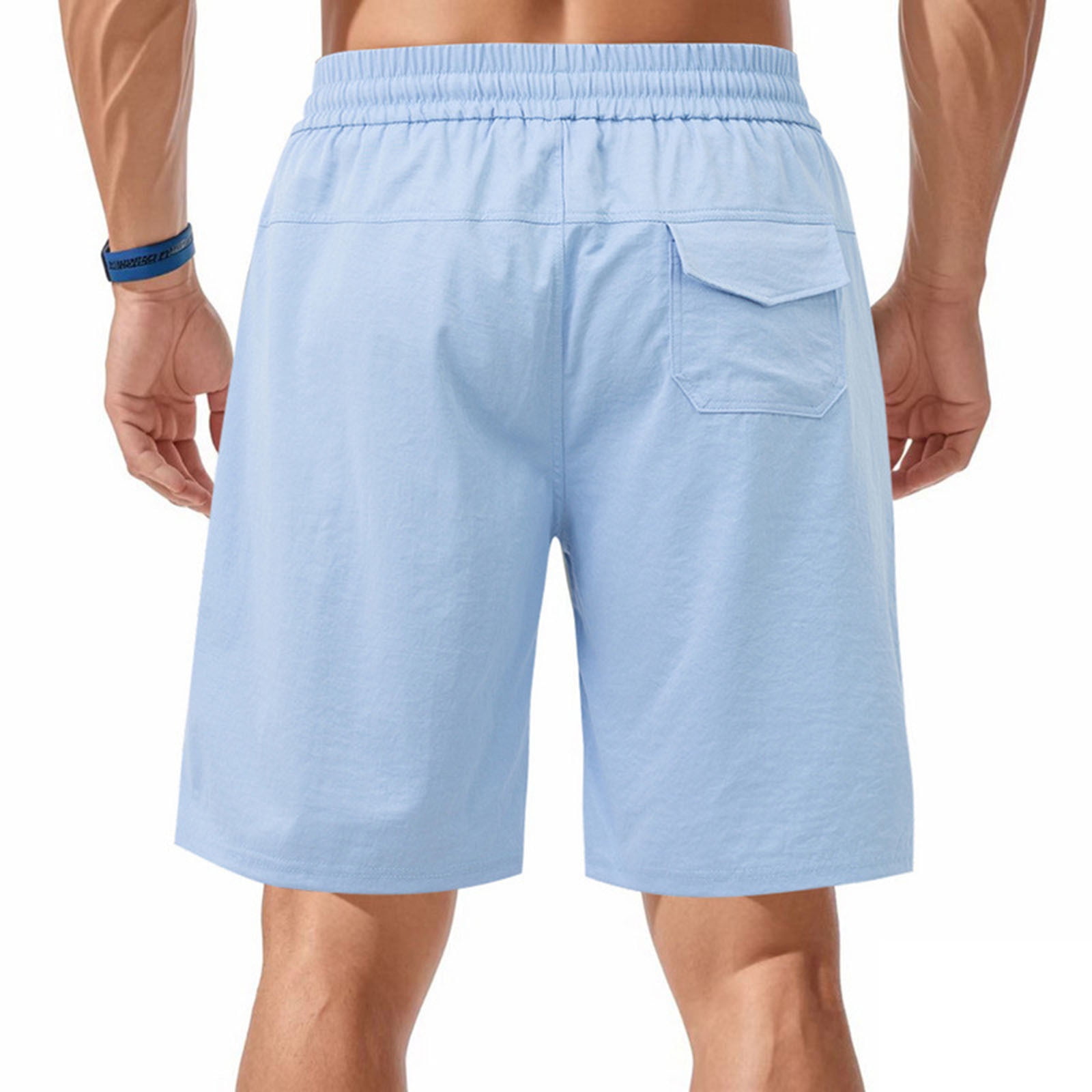 Dxzfnsa Men's Casual Shorts Twill Drawstring Summer Beach Stretch