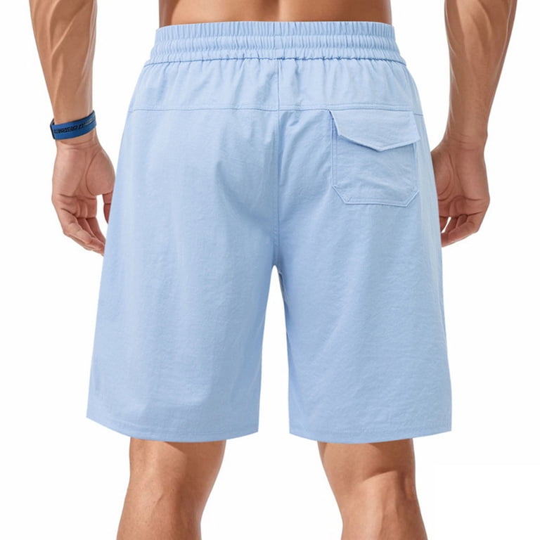 Dxzfnsa Men's Casual Shorts Twill Drawstring Summer Beach Stretch