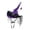 A002- Style B, variant on Witch Hat Purple Ruched Design with Lace Veil and Hanging Accent for Halloween Party Themed Events Accessory