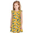 thumbnail image 1 of Fotbe Shark Print Vestido de Dormir para Niñas de 3 a 10 Años, Mangas Cortas, Estilo Princesa, Pijama Camisón con Mangas Voladas-Small, 1 of 6