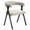 Grey/Black, variant on SAFAVIEH Couture Izzy Contemporary Chenille Solid Dining Chair, Grey/Black