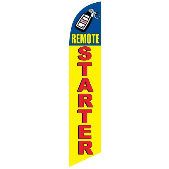 Remote Starter Feather Banner Swooper Flag -No Wind Required- Replacement FLAG ONLY