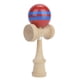 thumbnail image 1 of Juego de habilidad con rayas rojas y azules: domina el divertido juego de malabarismo Kendama tradicional japonés, 1 of 8