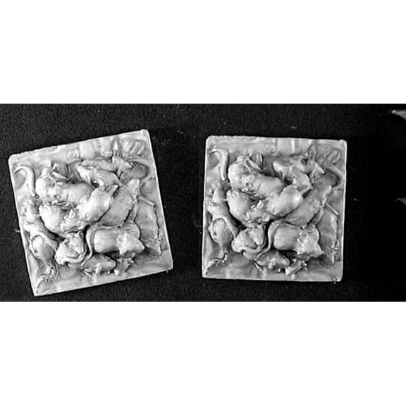 Reaper Miniatures Rat Swarm (2 Pieces) #03394 Dark Heaven Unpainted Metal