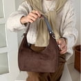 thumbnail image 3 of HandBags Womens Hobo Suede Shoulder Bag (Coffee 22cmX15cmX11cm), 3 of 5