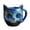 Blue, variant on Ruanlalo Handmade Faux Crystal Cat Face Mug Geode Kitten Cup Resin Mineral Coffee Tea Cups Unique Artistic Decor Gift for Family Friends Cats Lover