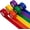 Rainbow 1", variant on DEA Rainbow Satin Ribbon - 1 Inch Colorful Multicolor Fabric for Crafts, Garland, Tulle & Birthday Party Decoration - 60 Yards