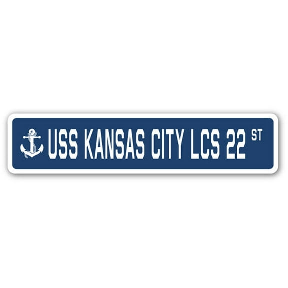 USS KANSAS CITY LCS 22 Street Sign us navy ship veteran sailor gift
