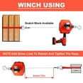 Portable Drill Winch, Drill Winch Hoist of 750 LB Capacity with 40 Feet