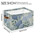 thumbnail image 4 of Yayeee Canvas Storage Basket with Handles for Shelves Fabric Bins Closet Organizer, Blue Hydrangeas Pattern, 4 of 8