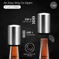 thumbnail image 4 of Premium Beer Bottle Opener 1 Pc Stainless Steel Automatic Push Down With Magnet, 4 of 5