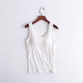 thumbnail image 2 of Lumtrix Womens Adjustable Strap Camisole Sleeveless Square Neck With Built-In Padded Tank Tops Basic Shirt Beige L, 2 of 4