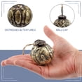 thumbnail image 5 of AuldHome Design Farmhouse Ball Ornaments (Set of 6, 2", Antique Gold); Distressed Metal Tin Glass Ball Vintage Style Christmas Decorations, 5 of 10
