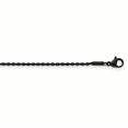 thumbnail image 2 of Primal Steel Stainless Steel Polished Black IP-plated 1.5mm 22-inch Rope Chain, 2 of 7