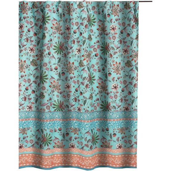 Barefoot Bungalow Audrey Bath Shower Curtain, Turquoise