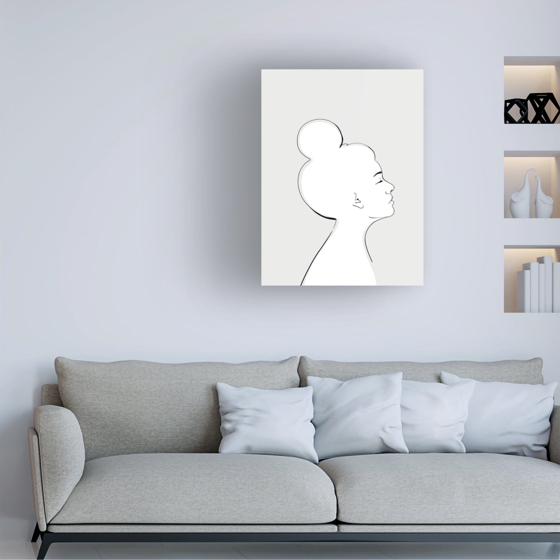 Canvas Wall Art - Rosana Laiz Blursbyai 'Sanyu portrait' Wall Art for Living Room, Bedroom, or Office Décor by Trademark Fine Art - 35 x 47 Inches