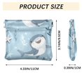 thumbnail image 3 of Leather Coin Wallet 4.33x3.74 Inch Portable Coin Wallet Coin Wallet Paper Wallet Card Wallet Storage Wallet Stylish and Sophisticated Super Cute Cartoon Shark, 3 of 7