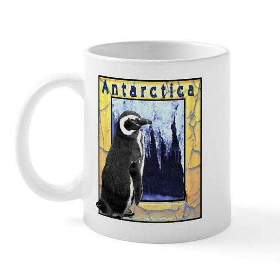 CafePress - Antarctica Penguin Mug - 11 oz Ceramic Mug - Novelty Coffee Tea Cup