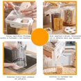 thumbnail image 3 of Recipientes Herméticos con Tapas para Almacenar con 4 Compartimentos, Contenedores de Plástico Transparente para Cereal, Especias, Secos, con taza medidora, 3 of 4
