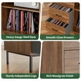 thumbnail image 4 of Flip-Top Vinyl Record Storage Rack | Open-Shelf Design Holds Up to 500 Records,Brown,No Power Outlet, 4 of 10