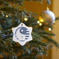 thumbnail image 7 of 3drose, Blue Patritoic Usa Yin Yang - Zen Art, 3 inch Snowflake Porcelain Ornament, 7 of 7