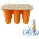 thumbnail image 1 of Moldes de paletas con tapas y palitos de madera, molde de silicona para hacer hels de 10 cavidades, fabricante de hielo de fácil liberación (naranja), 1 of 3