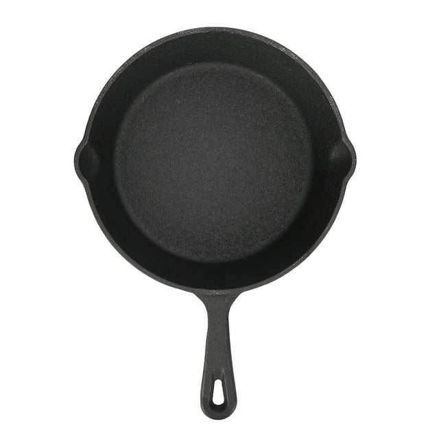 Poêle en Fonte, Poêle en Fonte, Mini Poêle à Frire, Poêle de Cuisson Pré-Assaisonnée, Plaque de Cuisson Ronde de Cuisine, Poêle à Steak, Four Hollandais en Fonte avec Chaleur Uniforme pour Gril Four Gril