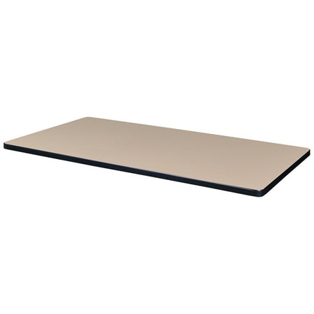 48" x 24" Rectangle Laminate Table Top- Beige/ Grey