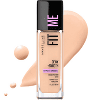 Maybelline Fit Me Dewy and Smooth Liquid Foundation, SPF 18, 115 Ivory, 1 fl oz